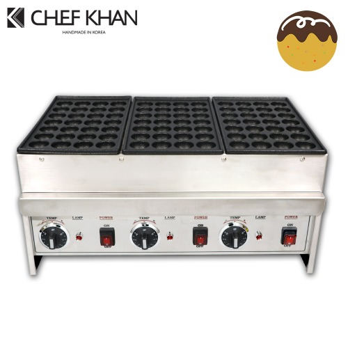 [CHEFKHAN] [쉐프칸] 타코야끼기계 전기식 3구 84P (단독형)