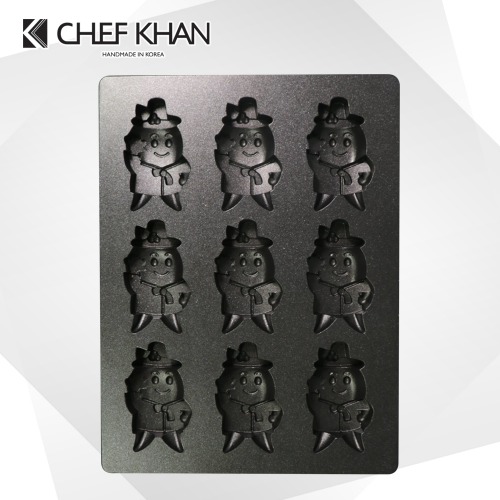 [CHEFKHAN] [쉐프칸] 주문제작 캐릭터빵기계 빵틀 마들렌틀 오븐팬- 인삼맨오븐틀 마들렌틀