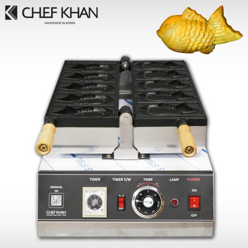 [CHEFKHAN] [쉐프칸] 도미빵기계 붕어빵기계 전기식 1구 5P (13cm 도미) 붕어빵기계