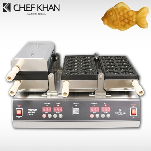 [CHEFKHAN] [쉐프칸] 미니붕어빵기계 전기식 디지털 2구 24P