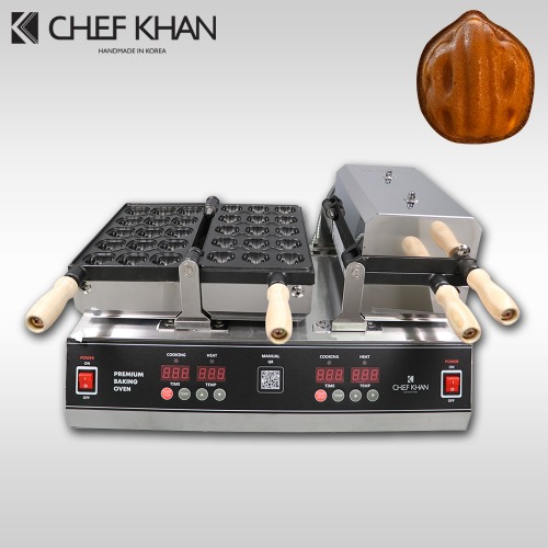 [CHEFKHAN] [쉐프칸] 왕호두과자기계 전기식 디지털 2구 30P 호도과자 제조기 머신