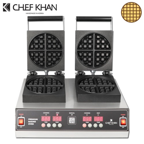 [CHEFKHAN] [쉐프칸] 벨기에 와플기계 디지털 2구 (3x3)