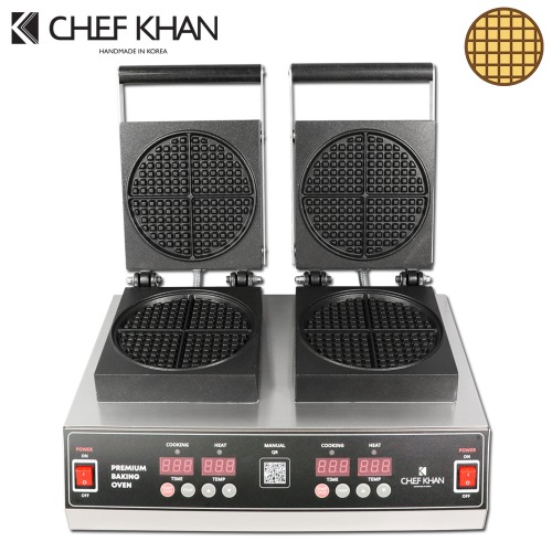 [CHEFKHAN] [쉐프칸] 아메리칸 와플기계 디지털 2구 (7x7)