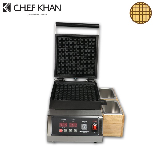 [CHEFKHAN] [쉐프칸] 고급형 와플 크로플기계 디지털 대형 (14x14)