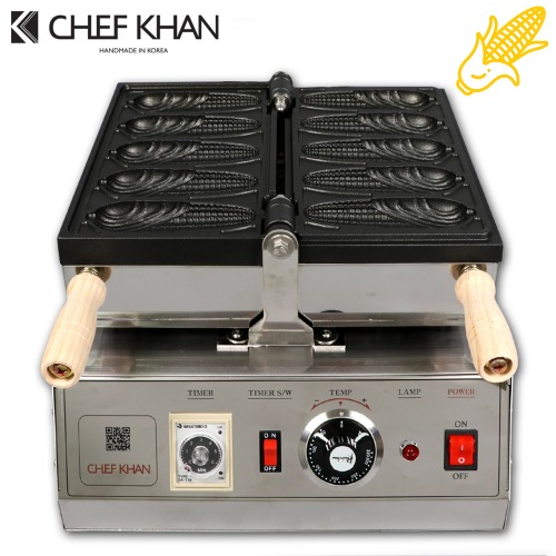 [CHEFKHAN] [쉐프칸] 전기식 대형 큰옥수수빵 기계 1구 5P