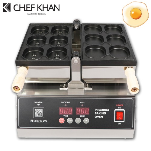 [CHEFKHAN] [쉐프칸] 계란빵기계 전기식 디지털 1구 6P