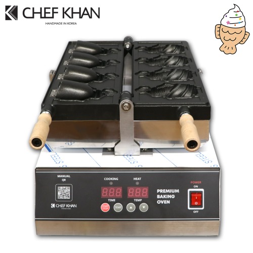 [CHEFKHAN] [쉐프칸] 아이스크림 붕어빵기계 전기식 디지털 1구 4P 아붕 아붕빵