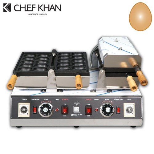 [CHEFKHAN] [쉐프칸] 달걀빵기계 계란빵기계 전기식 2구 20P